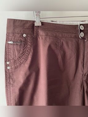 Just My Size Brown Cotton Shorts Size 22W